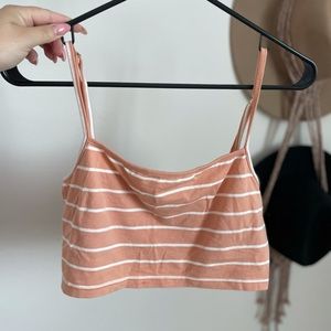 NWOT Sabo Skirt Peach Striped Top
